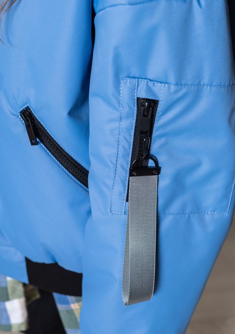 Бомбер оверсайз утепленный (голубой)