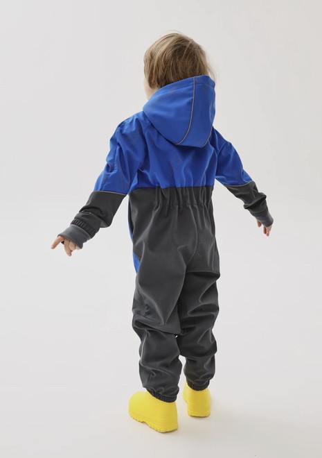 Комбинезон колор блок softshell (синий-серый)