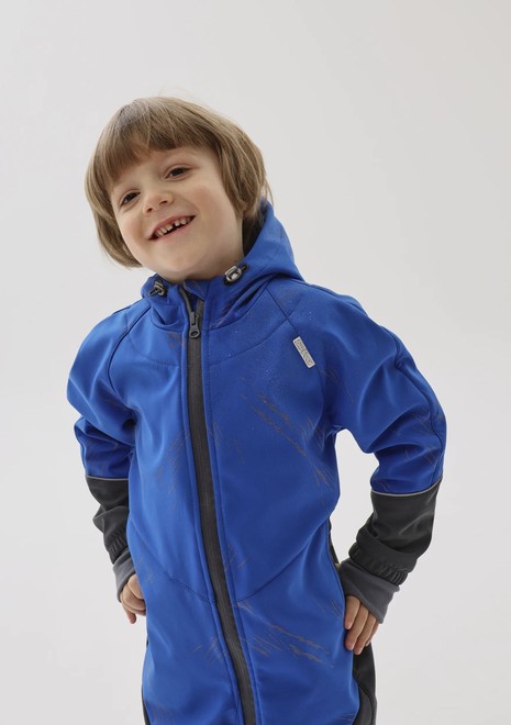 Комбинезон колор блок softshell (синий-серый)