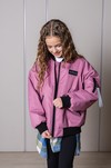 Бомбер оверсайз утепленный (темно-розовый)
