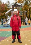 Демисезонный утепленный комбинезон (малиновый)